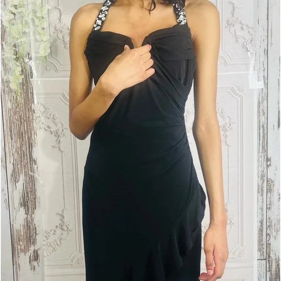 consignment stores for formal dresses near me Black Tulle Sweetheart Long Prom Dress Black Evening Dress TP1134 US6 / Custom Color main image 1